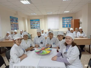 Студенты Даналық в учебном кабинете